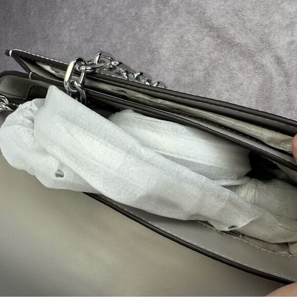 Michael Kors Medium Carmen Silver Embossed Convertible Bag NWT - Picture 12 of 13